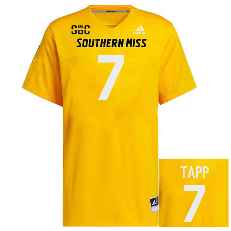 Southern Miss Golden Eagles #7 J'Mond Tapp Jersey Football Uniforms-Gold